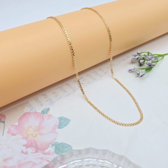 Rose Gold Plated High Shine Necklace in 50cm Classic Chain Design, XPNL0067 - Picture 3 of 12